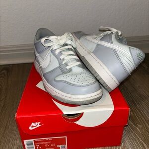 Nike Light Gray and White Low-Top Sneakers (Nike Dunk Grey Wolf)